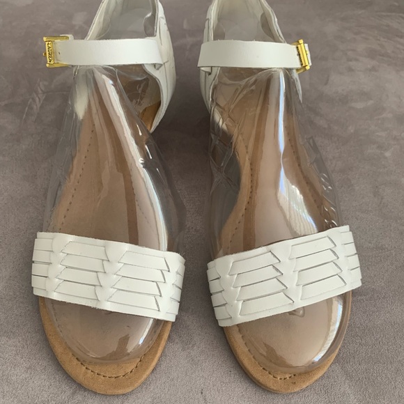 Lauren Ralph Lauren White Leather Sandals size 9.5B - Picture 3 of 14